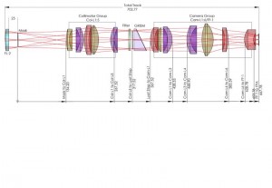 Drawing of NESSI cold optics assembly. MRO/mro