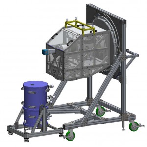 Drawing of NESSI cryostat on its handing cart. MRO/mro